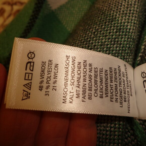 NWOT JNY Jones New York Mock Neck Sweater M Green Plaid Raglan Long Sleeve Thick - Picture 13 of 14